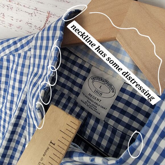 Brooks Brothers Shirt Mens Large Regent Non Iron Button Up Dress Shirt - Picture 7 of 11